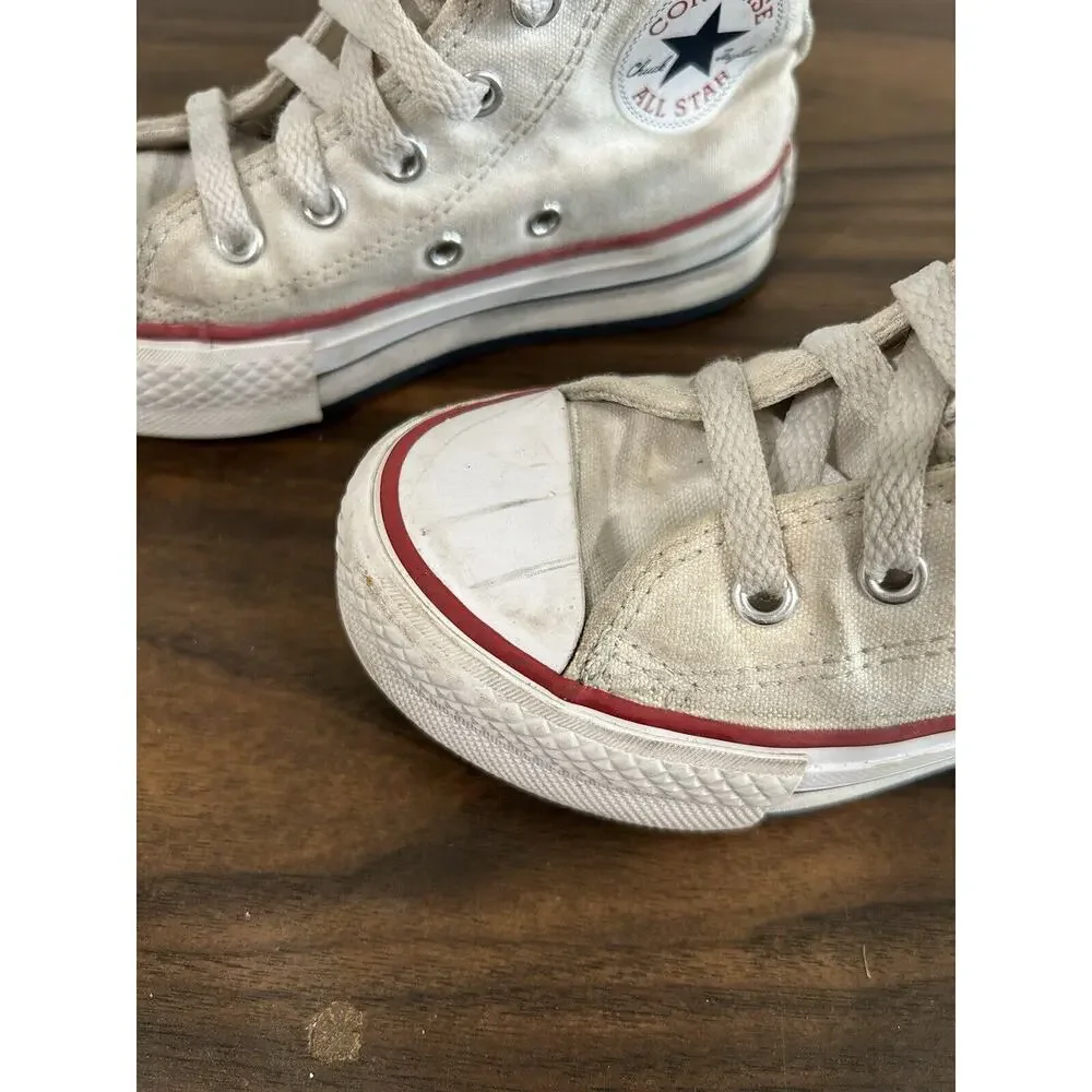 Converse Kids Size 11 Chuck Taylor All Star‎ Canvas High Top Sneaker White